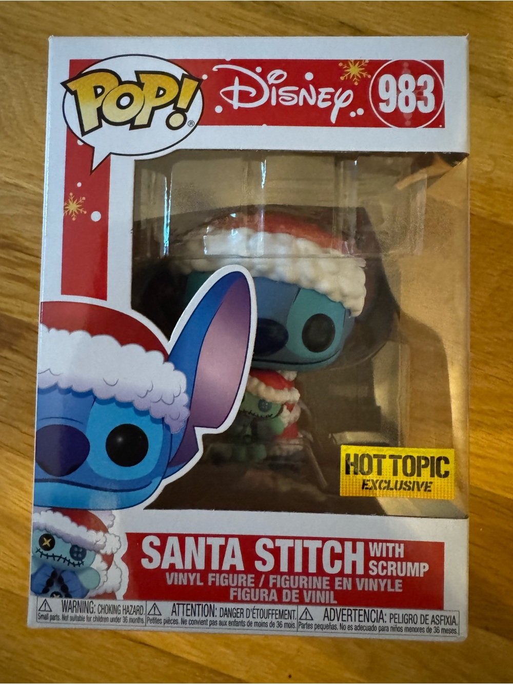 Funko Pop! Disney Lilo and Stitch Santa Stitch with Scrump - Hot Topic Exclusive